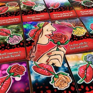 Kissed By a Rose Oracle Deck | Love Messages | Soulmates | Twin Flames | 53 Card